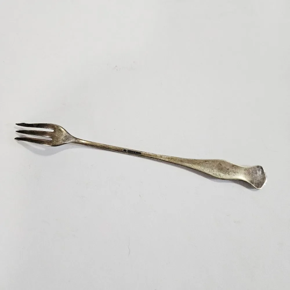 Antique William Adams Eaton Silver Plated Long Olive Pickle Cocktail Fork